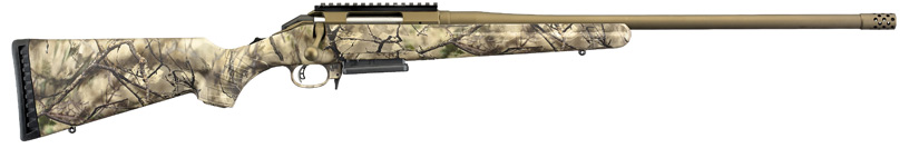 Ruger American .243 22" Threaded/Muzzle Brake Go Wild Camo 26924