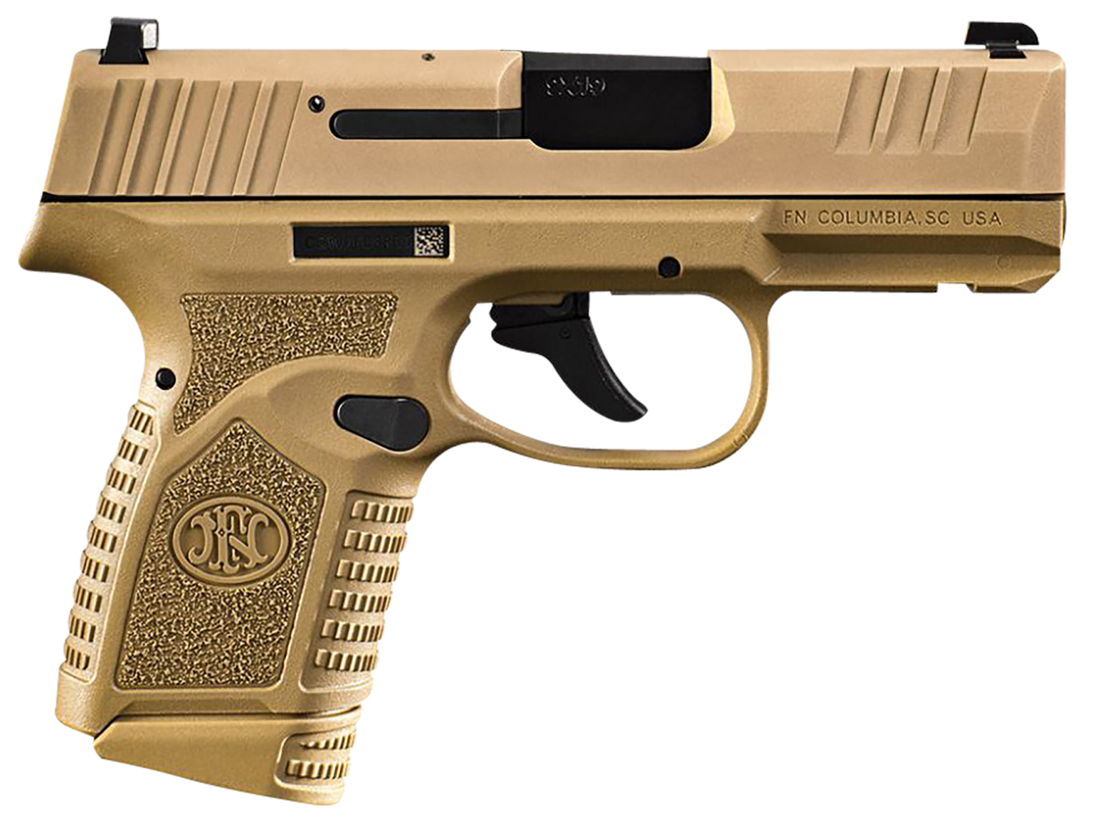 Fn 9 reflex micro compact 9mm fde c o p s gunshop