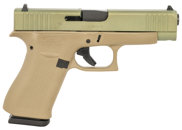 Glock 48 9mm Agoge Green Serrated Slide, Coyote Tan Frame PA4850204CTAG
