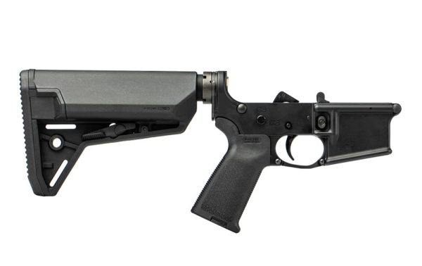 Aero Precision AR15 COMPLETE LOWER RECEIVER W/ MOE GRIP & SL-S CARBINE STOCK - ANODIZED BLACK