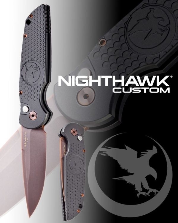NIGHTHAWK CUSTOM PROTECH TR3 "ANTIQUE PVD" AUTO KNIFE