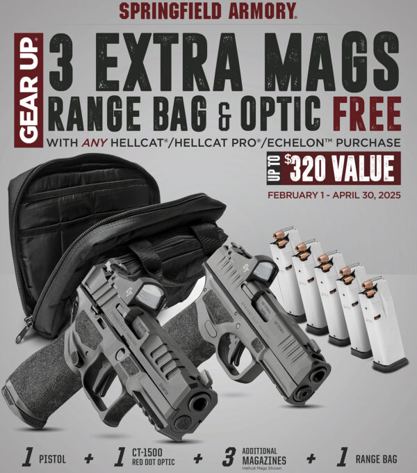 Springfield Echelon Gear Up 9mm OD Green Cerakote Crimson Trace Red Dot, 5 Mags & Bag EC9459GUGU25