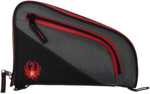 Ruger 27401 Tucson Handgun Case Black/Red/Gray Lockable Zippers