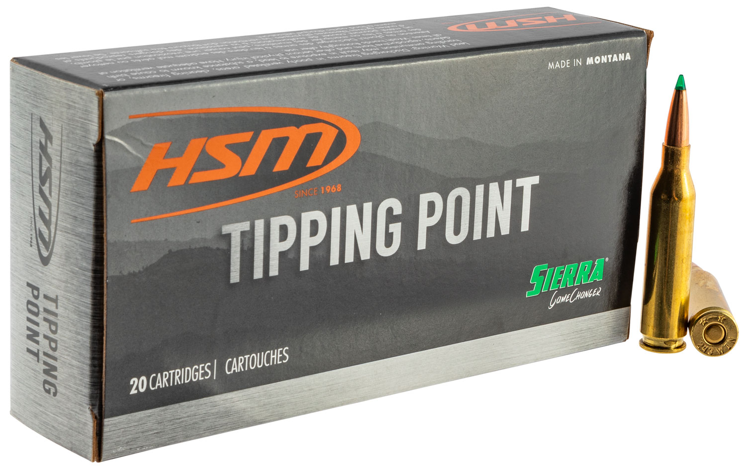 HSM 300645N Tipping Point 30-06 Springfield 165 gr Sierra GameChanger 20 Per Box/ 20 Case