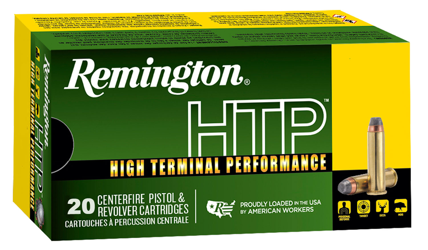 Remington Ammunition 21455 HTP 45ACP 230gr Jacketed Hollow Point 20 Per Box/25 Case
