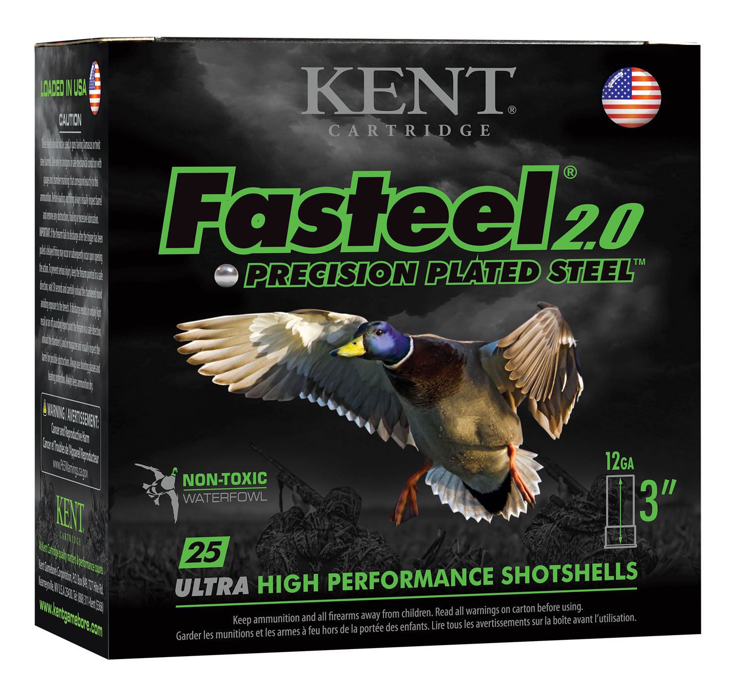 Kent Cartridge K123FS404 Fasteel 2.0 12 Gauge 3" 1 3/8 oz 4 Shot 25 Per Box/ 10 Case