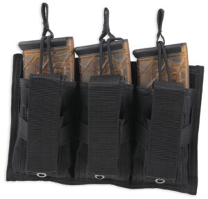 Bulldog BDT62 Tri-Double Mag Pouch MOLLE Black Belt Loop Compatible w/ 30-Round Compatible w/ High Capacity