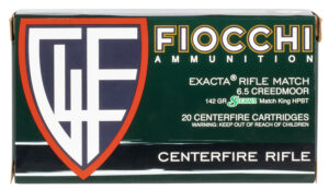 Fiocchi 65CMMKC Hyperformance Compete 6.5Creedmoor 142gr Sierra MatchKing BTHP 20 Per Box/10 Case