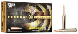 Federal P270BCH1 Premium  270Win 140gr Berger Hybrid Hunter 20 Per Box/10 Case