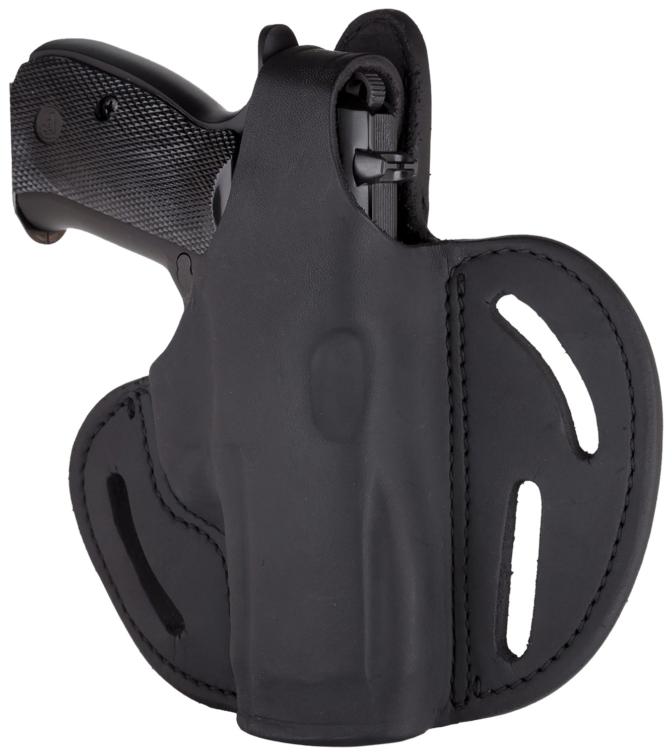 1791 Gunleather BHX3SBLR BHX OWB Size 03 Stealth Black Leather Belt Slide Compatible w/Glock/S&W M&P Shield Right Hand