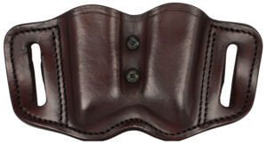 1791 Gunleather MAGF22SBRA MAG-F Double Mag Holster Signature Brown Leather Belt Slide Compatible w/ Double Stack Ambidextrous