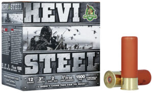 HEVI-Shot HS60002 HEVI-Steel  12Gauge 3" 1 1/4oz 2Shot 25 Per Box/10 Case