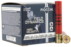 Fiocchi 410HV75 Field Dynamics High Velocity 410Gauge 3" 11/16oz 7.5Shot 25 Per Box/10 Case