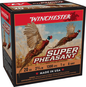 Winchester Ammo X20PH6 Super Pheasant Magnum High Brass 20Gauge 2.75" 1oz 6Shot 25 Per Box/10 Case