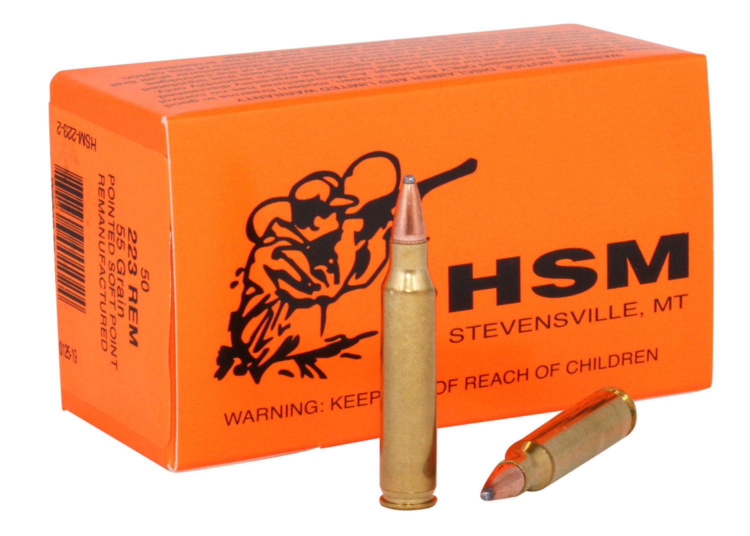 HSM 2232 Varmint 223 Rem 55 gr Soft Point 50 Per Box/ 20 Case