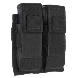 Tacshield T3602BK Universal Double Pistol Mag Pouch Black 1000D Nylon