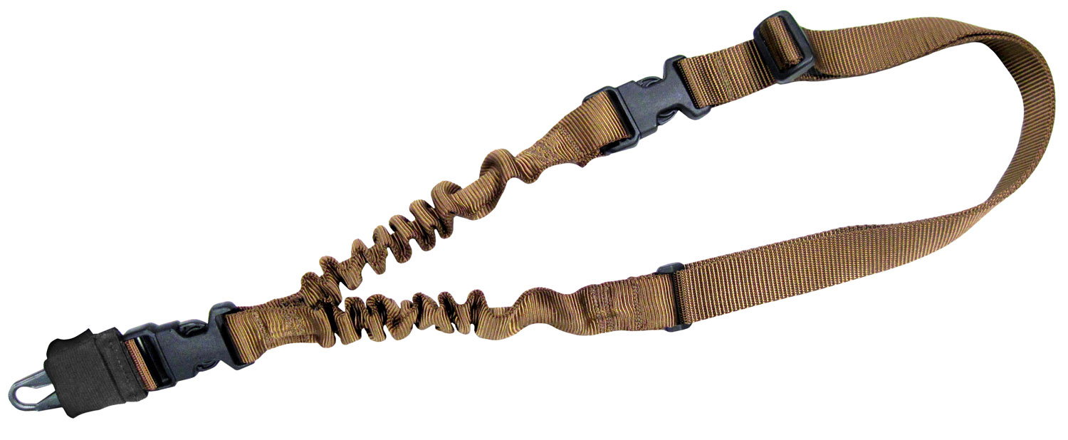 Tacshield T6010CY Shock Sling Coyote Tan Webbing Single-Point Rifle/Shotgun