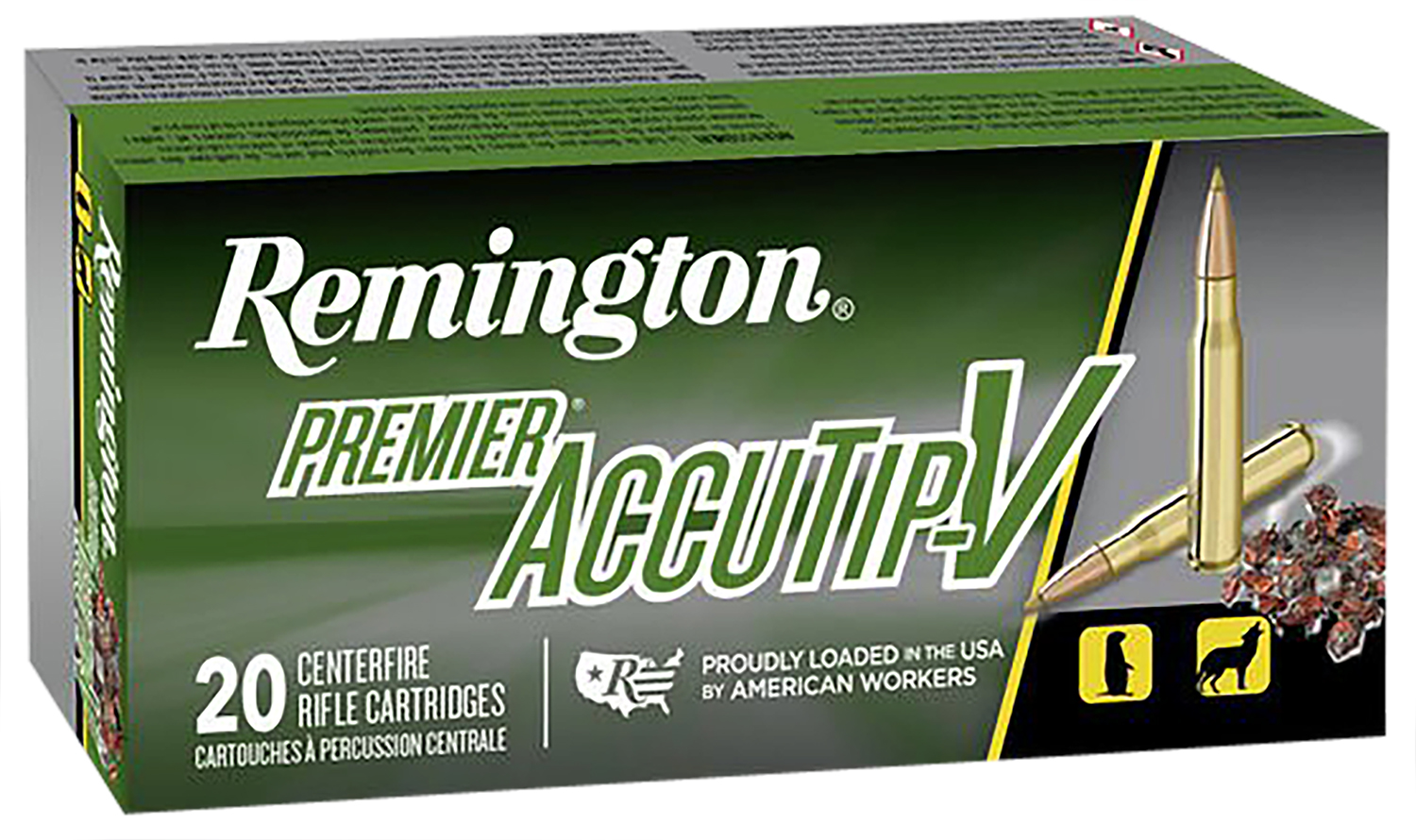 Remington Ammunition 29220 Premier Accutip-V 204Ruger 40gr AccuTip V Boat Tail 20 Per Box/10 Case