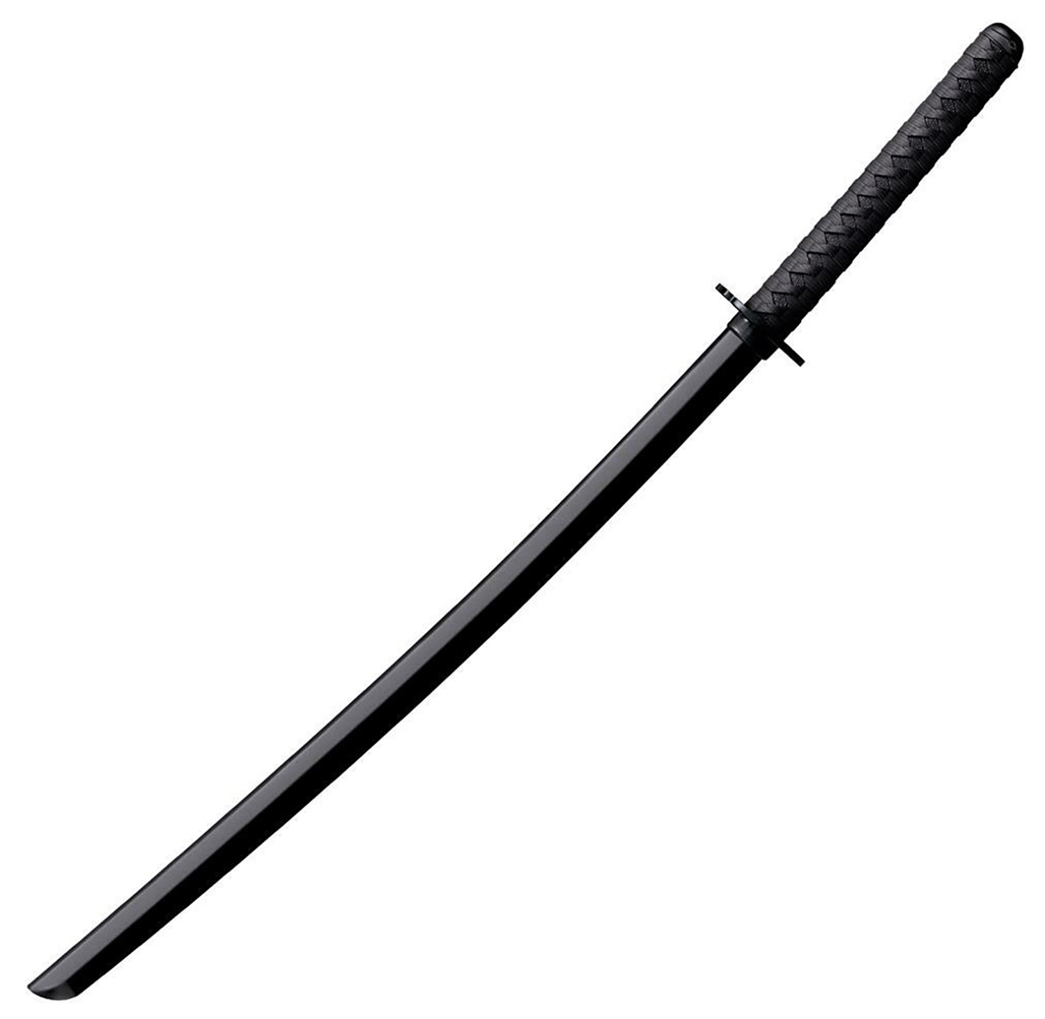 Cold Steel CS92BKKC Bokken Training Sword 30" Fixed Plain Black Polypropylene Blade 11.50" Black Imitation Cord Wrap Polypropylene Handle