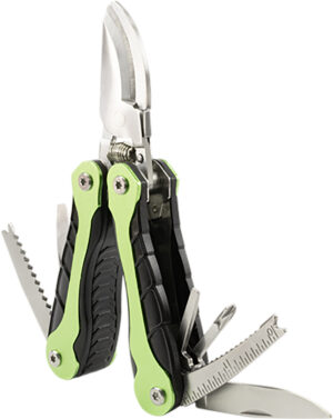 AccuSharp 084C Gardener's  Black/Green Folding Plain Blade