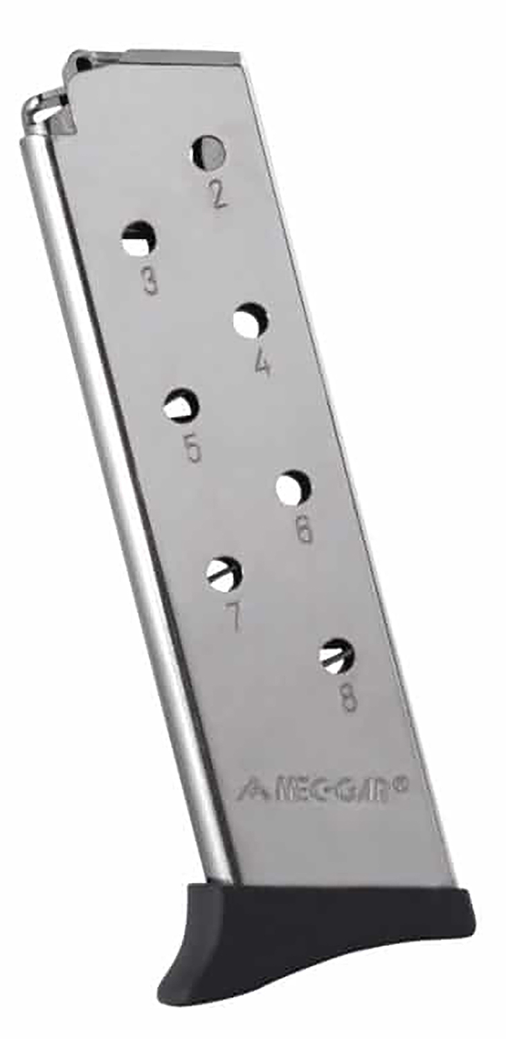 Mec-Gar MGBT3808N Standard 8rd Detachable w/Finger Rest 380 ACP Fits Bersa Thunder Nickel Carbon Steel