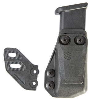 Blackhawk 416A02BK Stache Mag Carrier IWB Double Stack Belt Clip Mount Fits Belts 1.50" Wide Black Polymer Ambidextrous