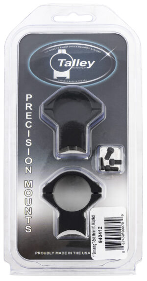Talley 940412 Scope Mount/Ring Combo  Black Anodized Aluminum 1" Tube Browning T-Bolt Medium Rings 0 MOA