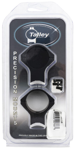 Talley 75X719 Scope Mount/Ring Combo  Black Anodized Aluminum 30mm Tube Savage (8-40) Round Receiver w/Accutrigger High Rings 0 MOA