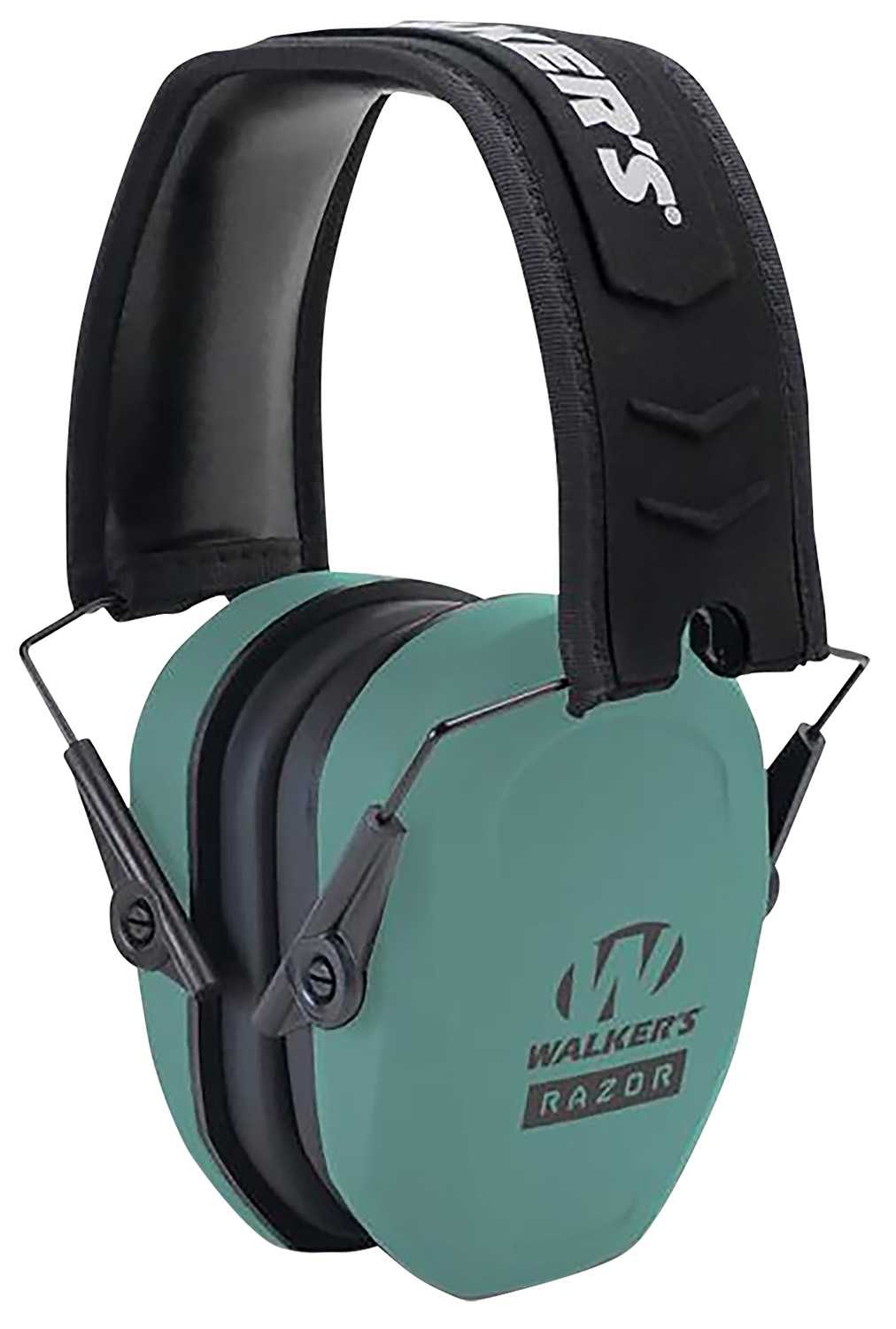 Walker's GWPRSMPASTL Razor Slim Passive Muff 27 dB Over the Head Teal/Black Polymer