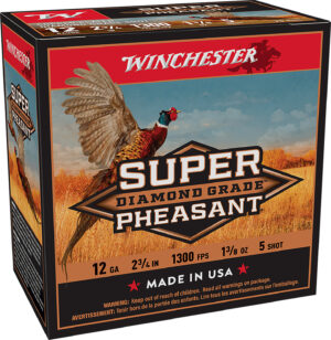 Winchester Ammo SPDG125 Super Pheasant Diamond Grade 12Gauge 2.75" 1 3/8oz 5Shot 25 Per Box/10 Case
