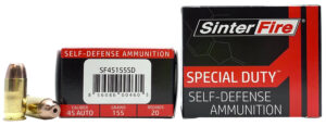 SinterFire Inc SF45155SD Special Duty (SD) 45ACP 155gr Lead Free Frangible Hollow Point 20 Per Box/10 Case
