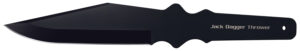 Cold Steel CS80TJDZ Jack Dagger Thrower 7.50" Fixed Plain Clip Point Black 1050 High Carbon