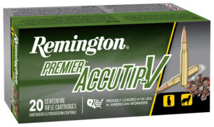 Remington Ammunition 21202 Premier Accutip-V 224Valkyrie 60gr AccuTip V Boat Tail 20 Per Box/10 Case