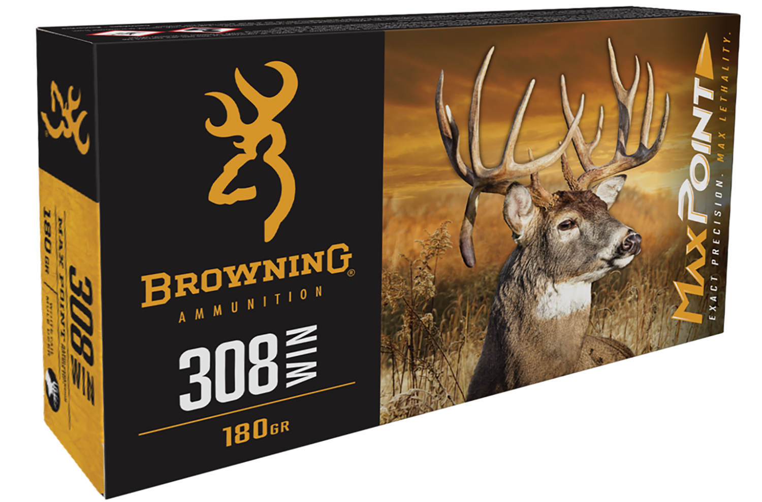 Browning Ammo B192103082 Max Point 308Win 168gr 20 Per Box/10 Case