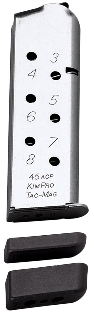 Kimber Mfg.,inc 1100721A Tac-Mag  8rd 45 ACP Silver Stainless Steel