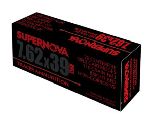 Supernova PMSN762R Red Tracer  7.62mm 110 gr Full Metal Jacket 20 Per Box/ 50 Cs
