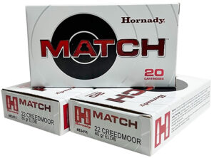 Hornady 83411 Match  22Creedmoor 80gr Extremely Low Drag-Match 20 Per Box/10 Case