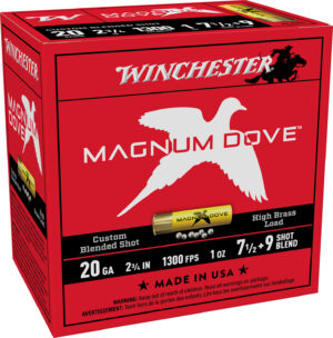 Winchester Ammo MD2079 Magnum Dove  20Gauge 2.75" 1oz 7.5/9Shot 25 Per Box/10 Case