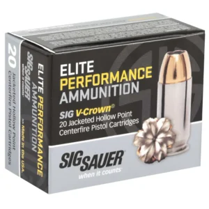 SIG SAUER V-CROWN 9MM 115GR JHP 20RD BX 200RD CASE