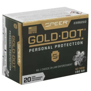 SPEER 40 S&W 180 GR GDHP AMMO 20 RD/BX 10 BX/CS