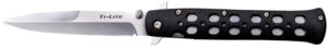 Cold Steel 26SP Ti-Lite  4" Folding Plain Spear Point Japanese AUS-8A SS Blade/ Black Zy-Ex Handle