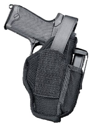 Uncle Mike's 70010 Sidekick Hip Holster IWB/OWB Size 01 Black Kodra Nylon Belt Clip Fits Medium Autos Fits 3-4" Barrel Belt 2.25" Wide Includes Adjustment Tool Ambidextrous