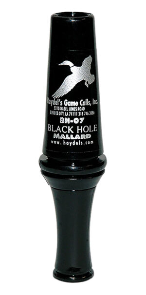Haydel's Game Calls BH07 Black Hole  Open Call Double Reed Mallard Sounds Attracts Ducks Black Polycarbonate