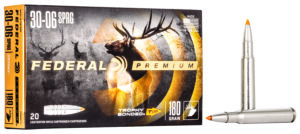 Federal P3006TT1 Premium  30-06Springfield 180gr Trophy Bonded Tip 20 Per Box/10 Case