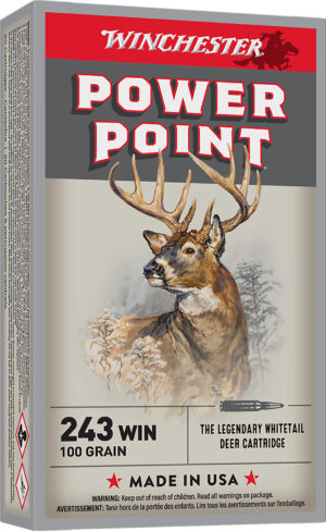 Winchester Ammo X2432 Power-Point  243Win 100gr 20 Per Box/10 Case