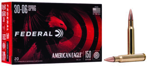 Federal AE3006N American Eagle Rifle 30-06Springfield 150gr Full Metal Jacket Boat Tail 20 Per Box/25 Case