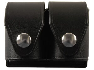 HKS 203PLBN SpeedLoader Case  Double Black Large Hytrel Belt Loop Fits S&W/Ruger/Colt/Taurus/Dan Wesson Belts 2.25" Wide
