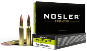 Nosler 40060 Ballistic Tip  7mm-08Rem 120gr Spitzer Ballistic Tip 20 Per Box/10 Case