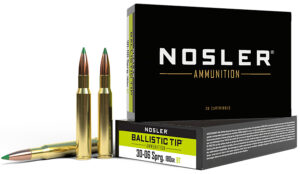Nosler 40072 Ballistic Tip  30-06Springfield 180gr Spitzer Ballistic Tip 20 Per Box/10 Case