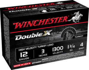 WINCHESTER DOUBLE X 12G 3" #4  1-3/4OZ 10RD BX 100RD CS